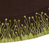 Handmade Christmas Tree Skirt in Linen - Flora Border on Brown - 60" - ARCADIA HOME
